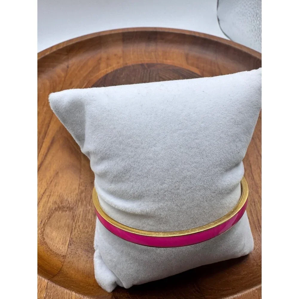 Kate Space Hot To Trot Pink  Gold Enamel Bangle Bracelet - Picture 3 of 8